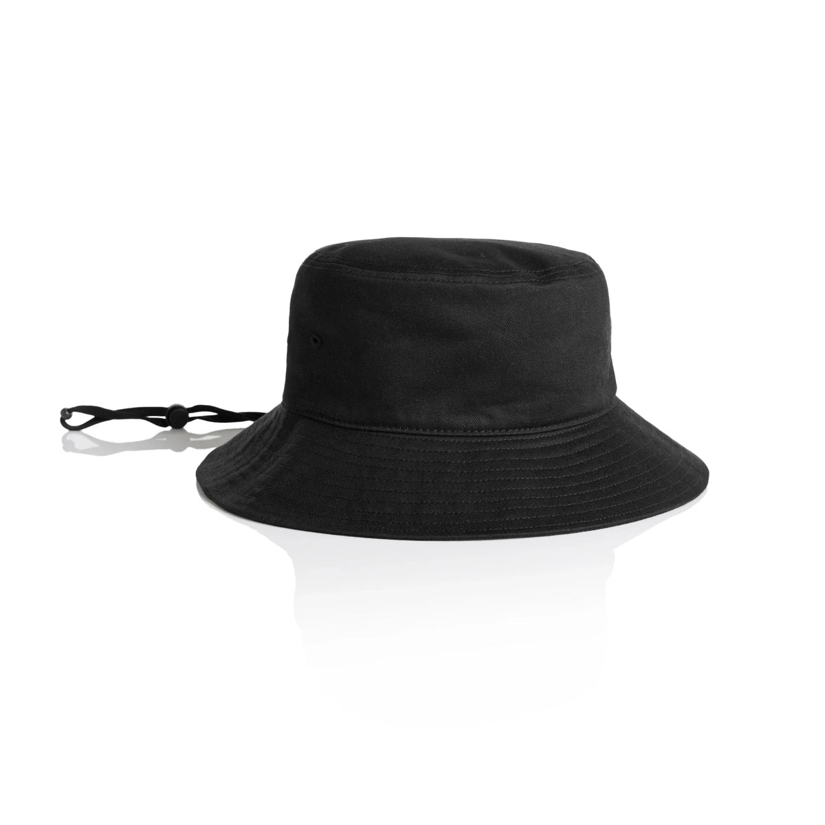 Wide Brim Bucket Hat 1172 - Black - Front
