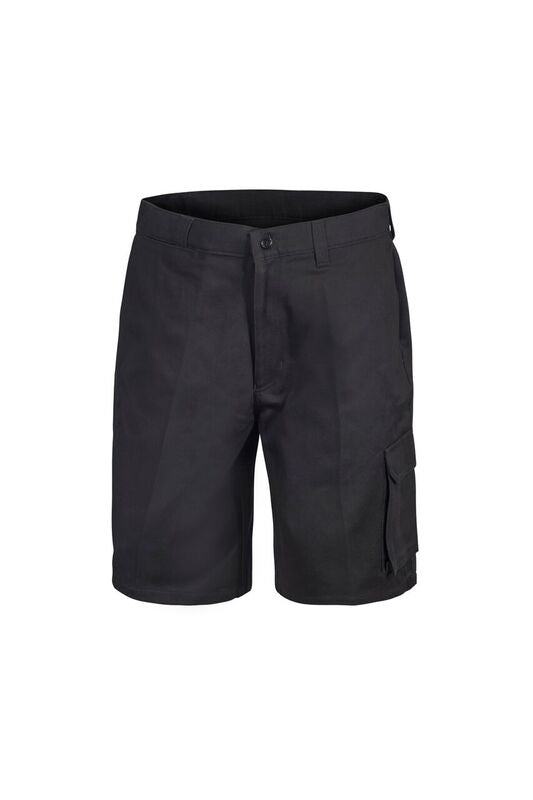 Cargo Cotton Drill Shorts - Black