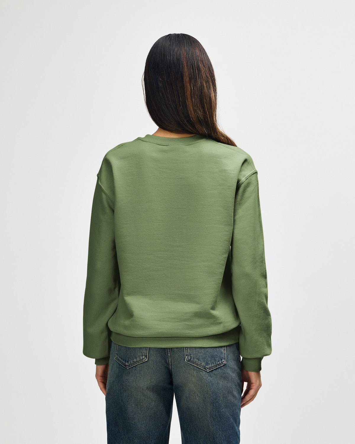 Gildan Heavy Blend 18000 Crewneck - Military Green - Back