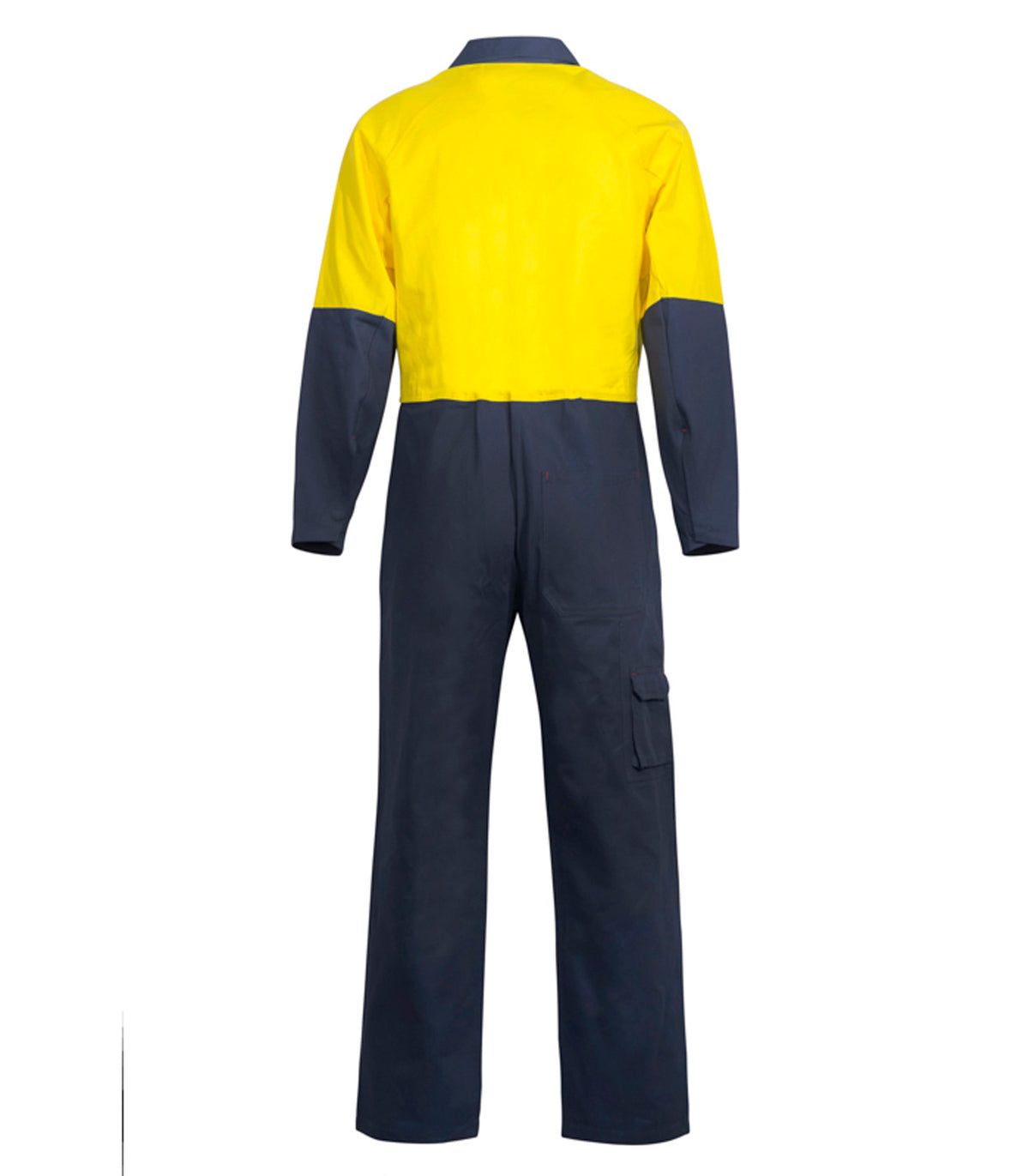 Hi Vis Poly/Cotton Coveralls - Yellow/Navy - View