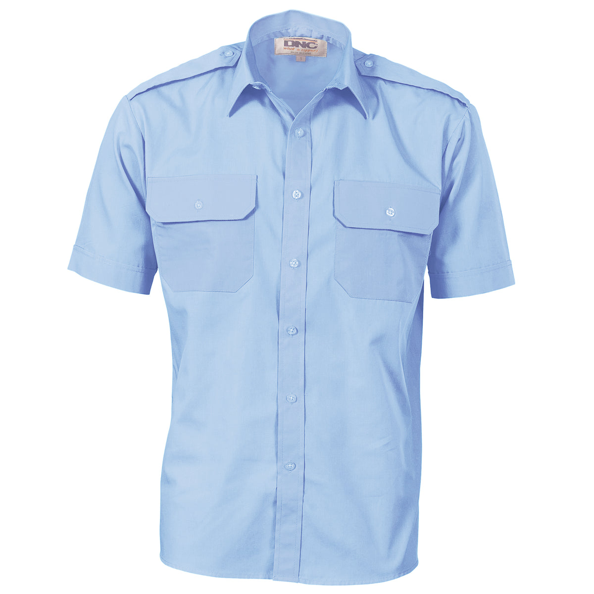 DNC Workwear Epaulette Polyester/Cotton Work Shirt - Short Sleeve 3213