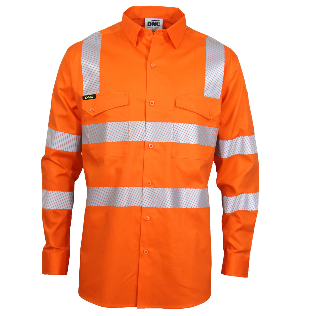 DNC Workwear HiVis Segmented Tape Coolight VIC Rail Shirt 3643