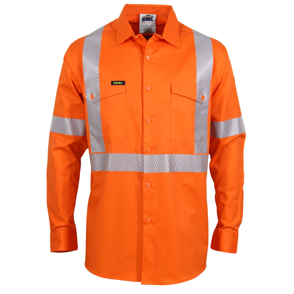 DNC Workwear HiVis Segmented Tape Coolight "X" Back Shirt 3646