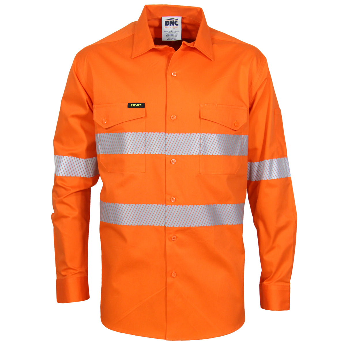 DNC Workwear HiVis Segmented Tape Coolight Shirt 3647