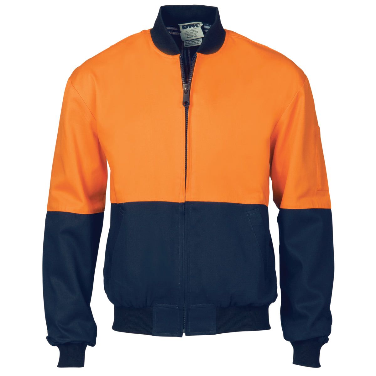 DNC Workwear HiVis Two Tone Cotton Bomber Jacket 3757