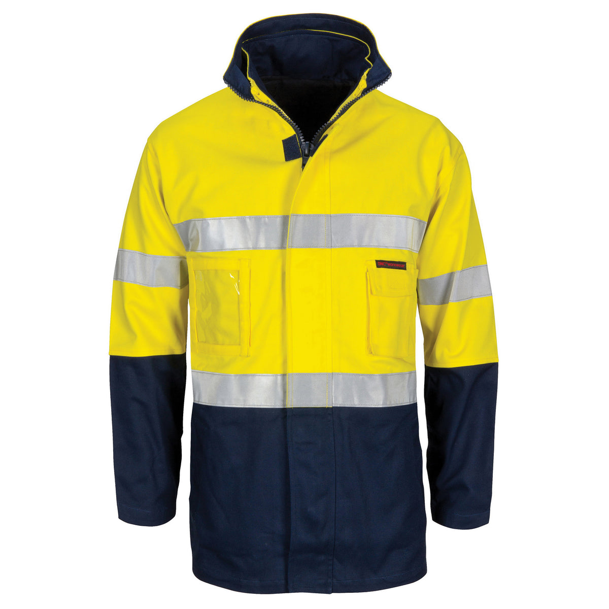 DNC Workwear HiVis "4 IN 1" Cotton Drill Jacket with CSR R/Tape 3764