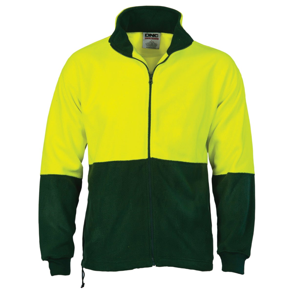 DNC Workwear HiVis Two Tone Full Zip Polar Fleece 3827