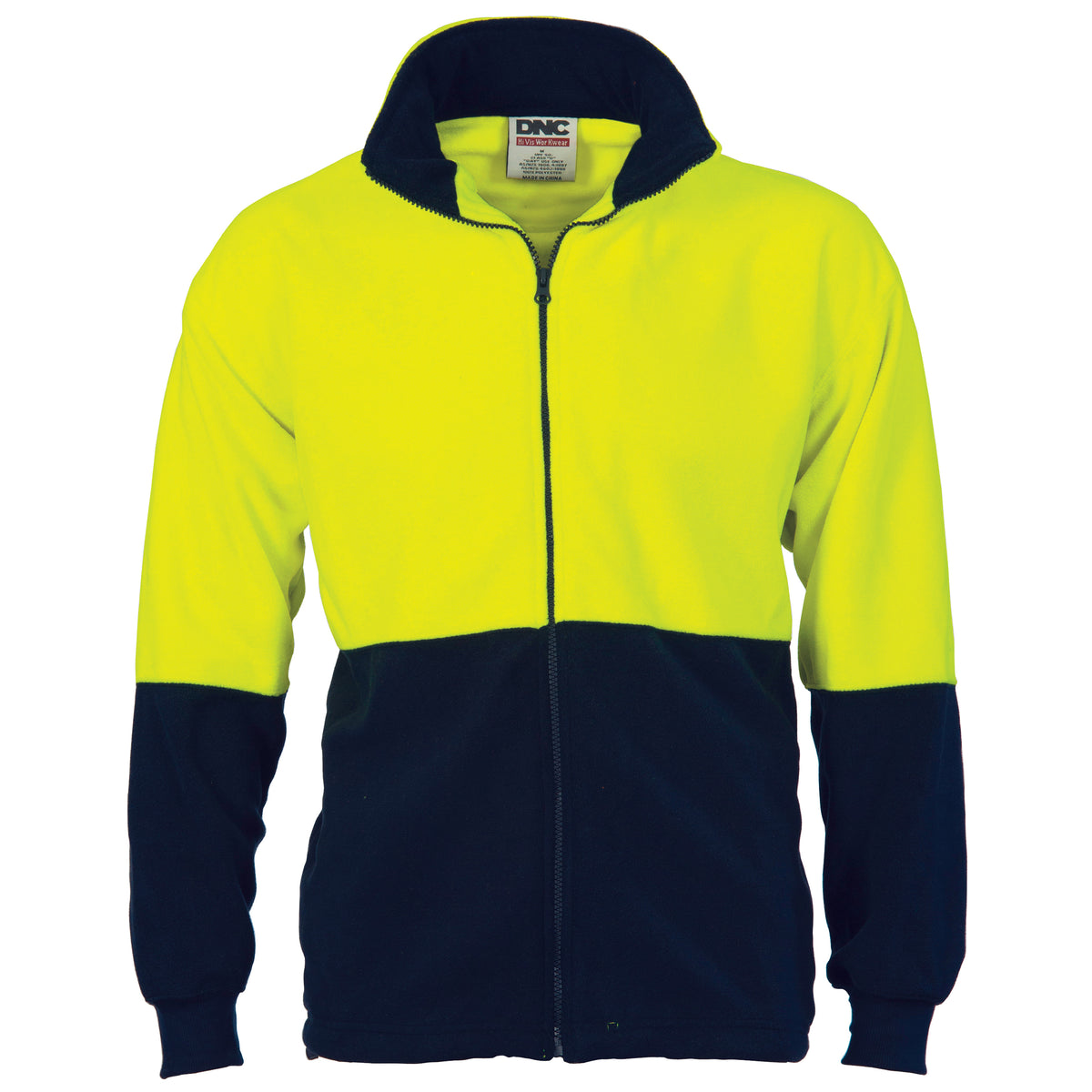 DNC Workwear HiVis Two Tone Full Zip Polar Fleece 3827