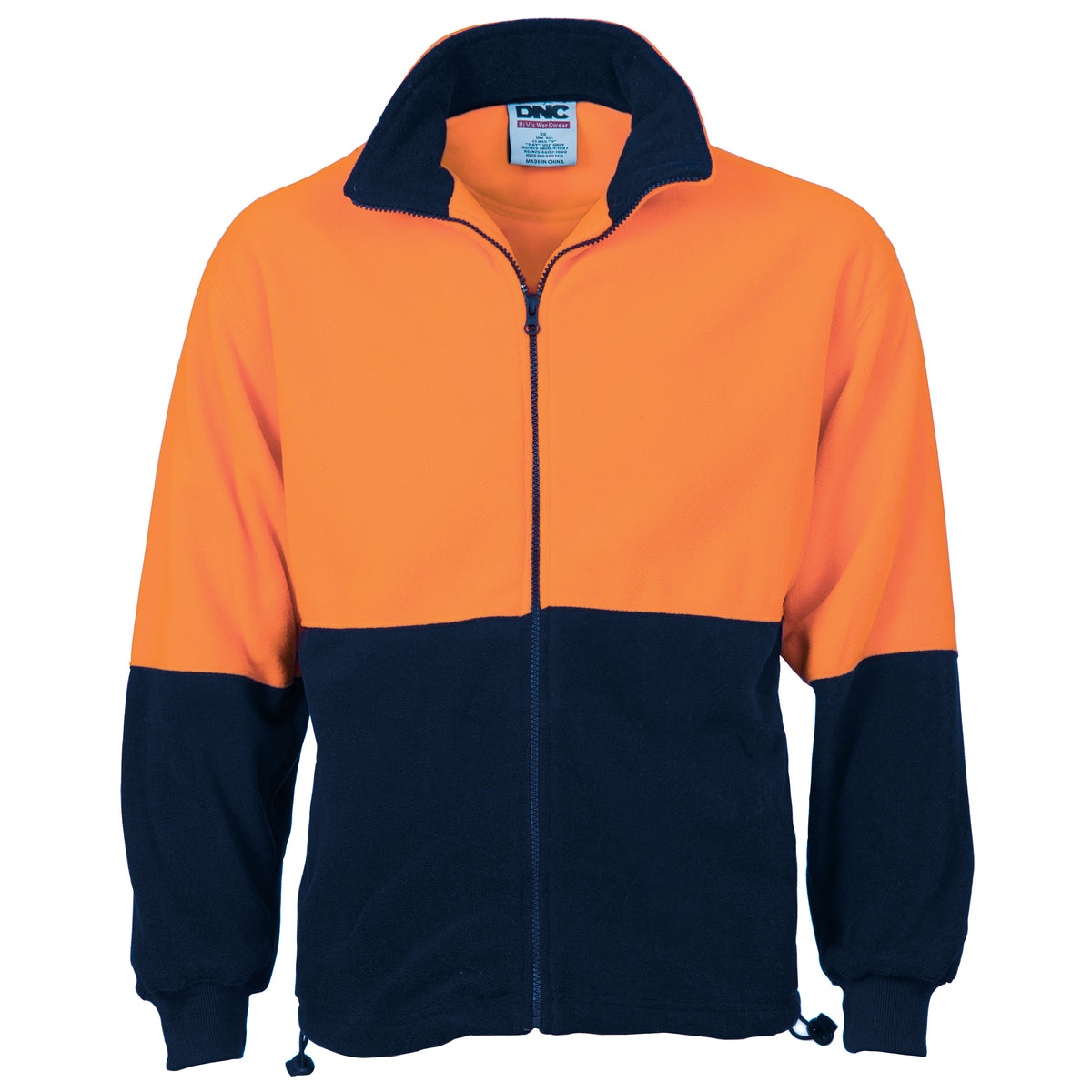 DNC Workwear HiVis Two Tone Full Zip Polar Fleece 3827