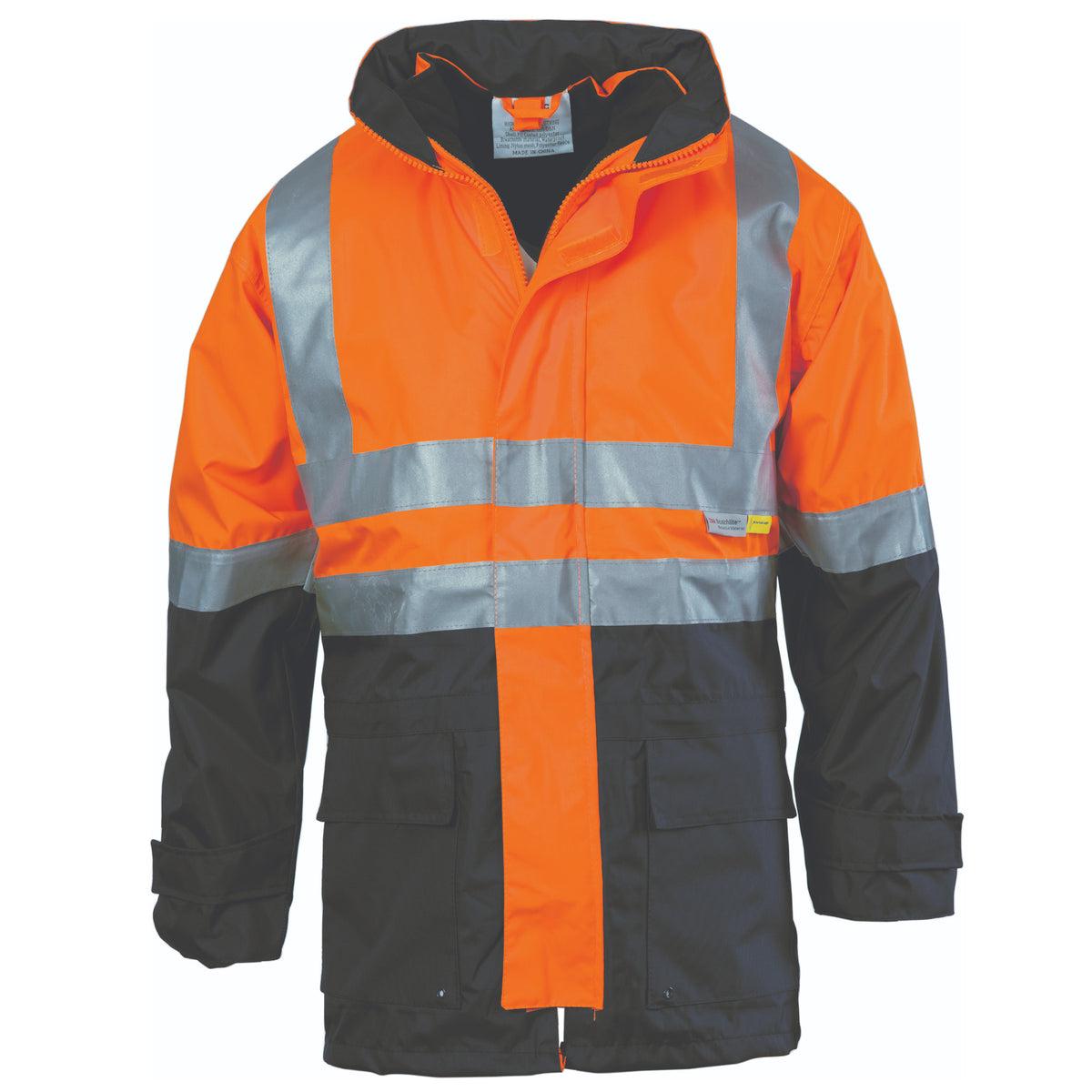 DNC Workwear HiVis "4 in 1" Two Tone Breathable Jacket with Vest & CSR R/Tape 3864