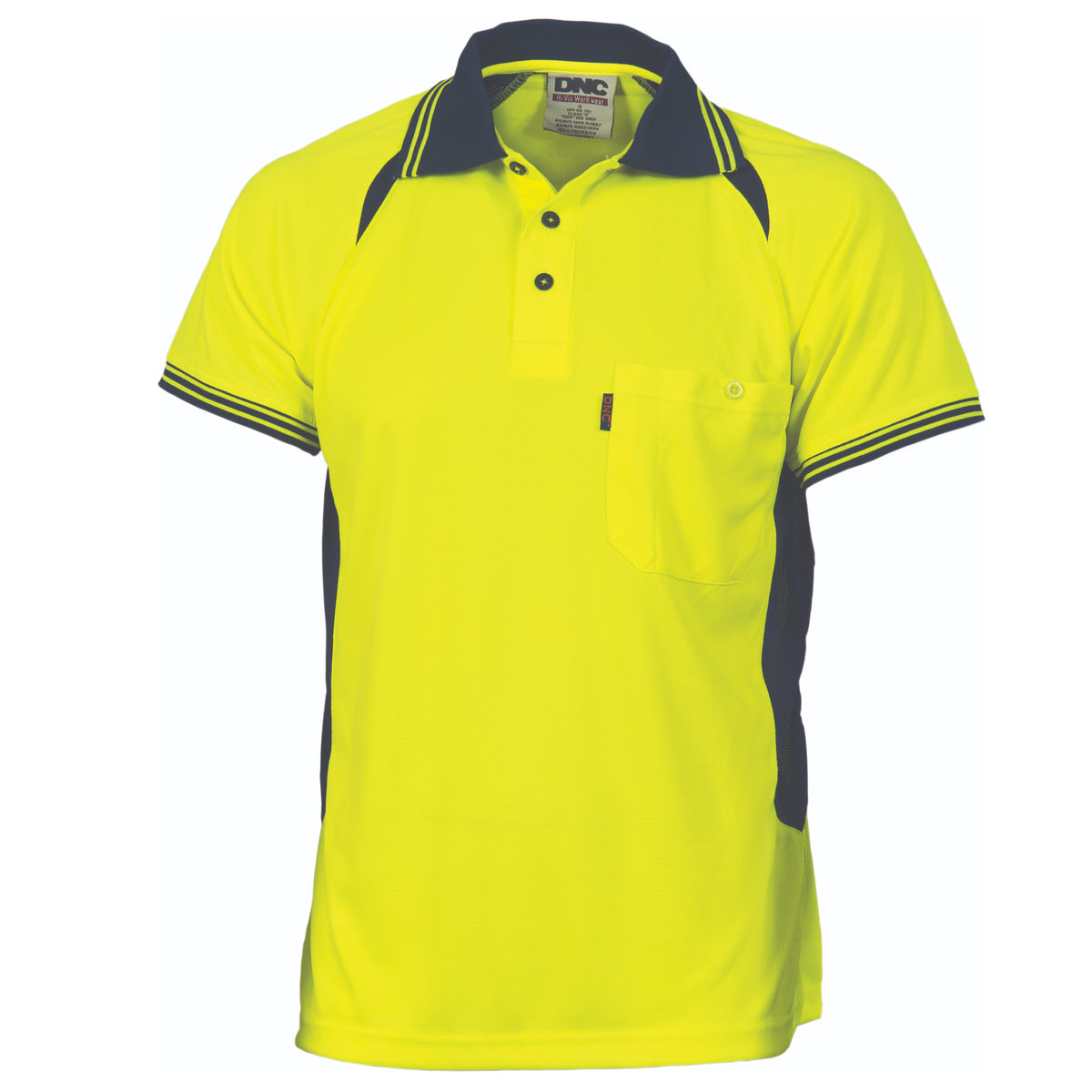 DNC Workwear Cool-Breeze Contrast Mesh Polo - short sleeve 3901