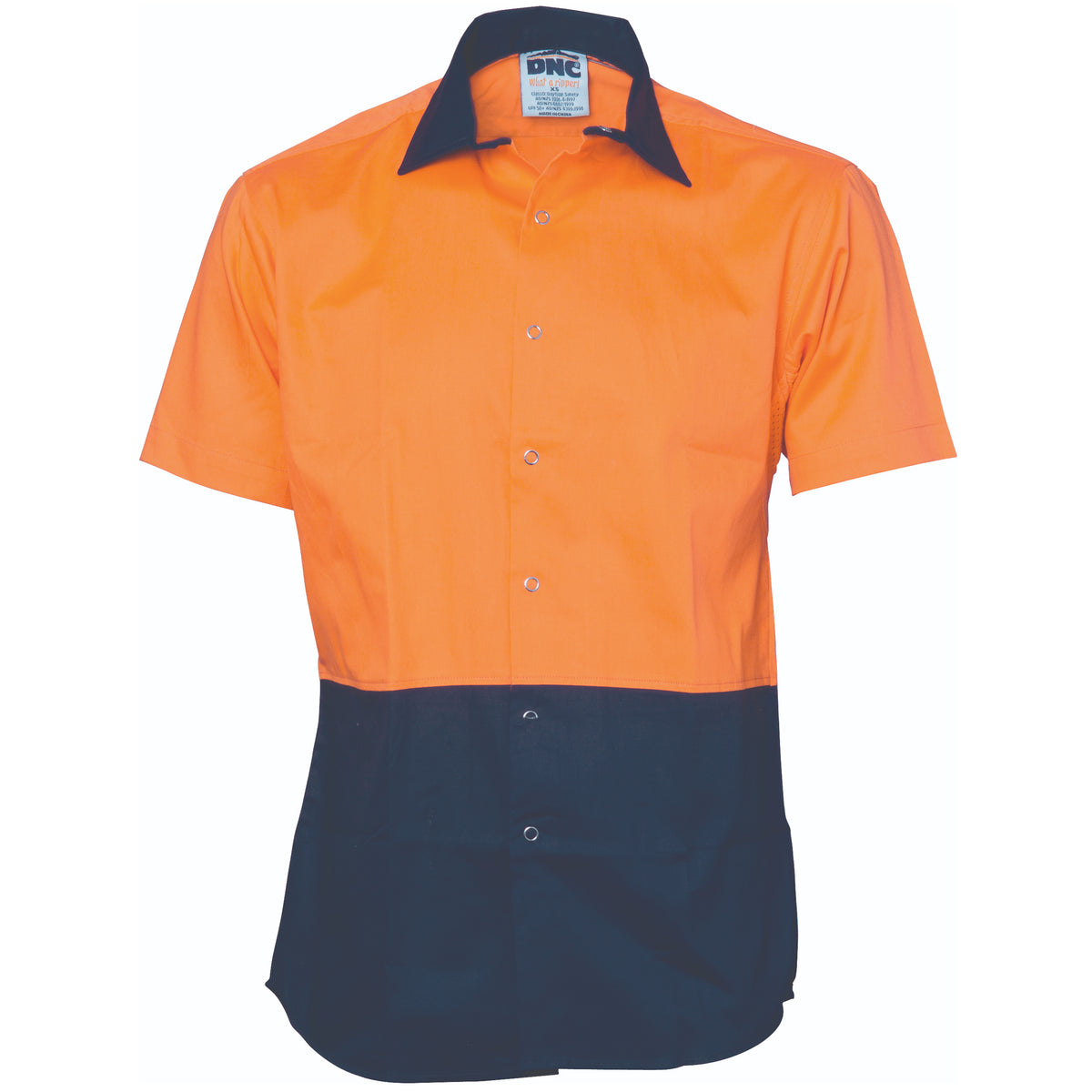 DNC Workwear HiVis Cool Breeze Food Industry Cotton Shirt - Short Sleeve 3941