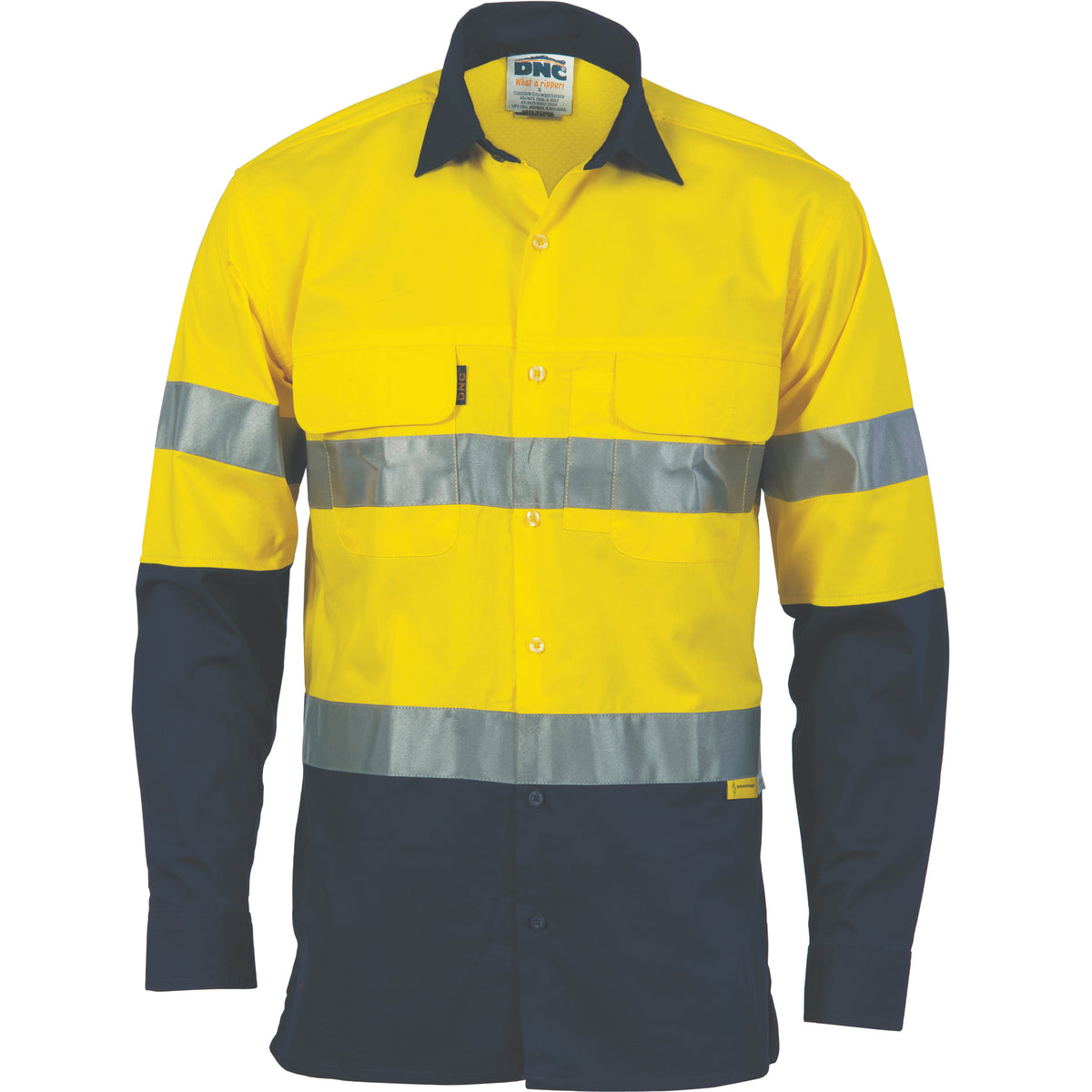 DNC Workwear Two Tone 3 Way Cool-Breeze CSR R/Tape - L/S 3748