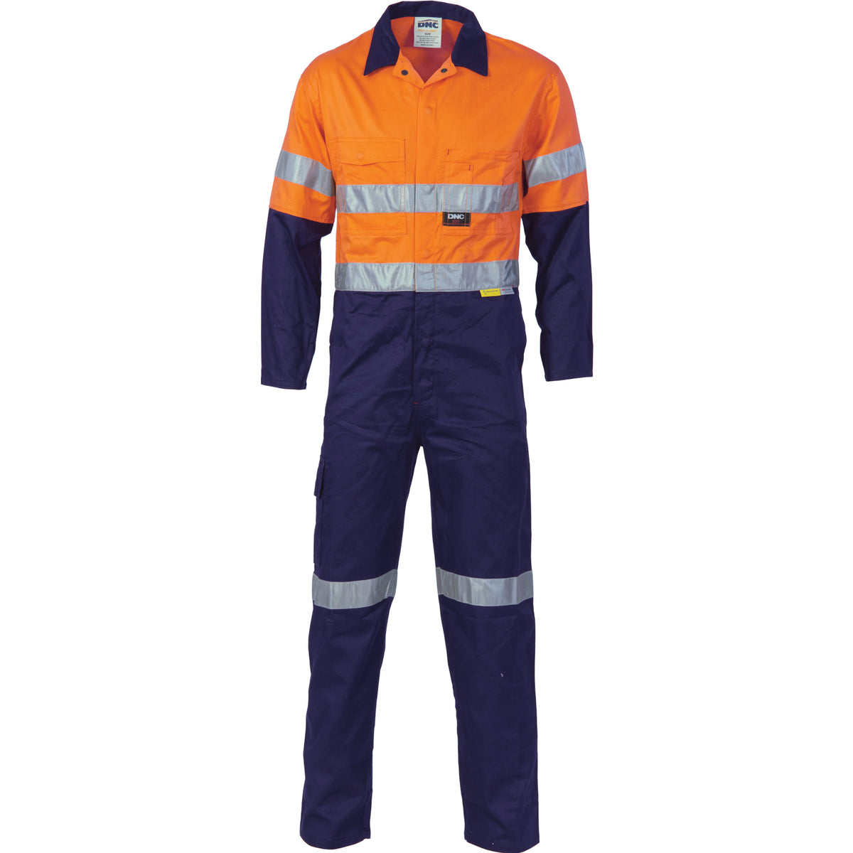 DNC Workwear HiVis Cool-Breeze Two Tone Lightweight Cotton Coverall with CSR R/Tape 3955