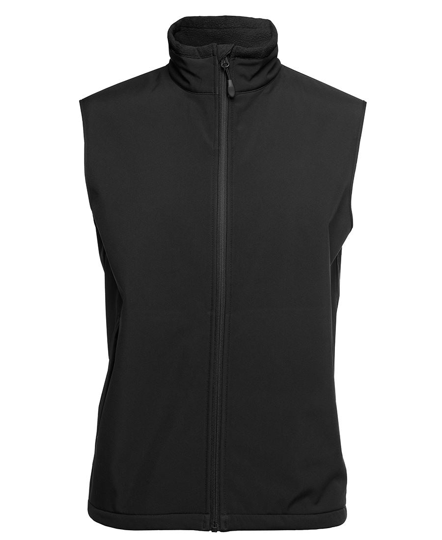 Podium Three Layer Softshell Vest - Black - Front