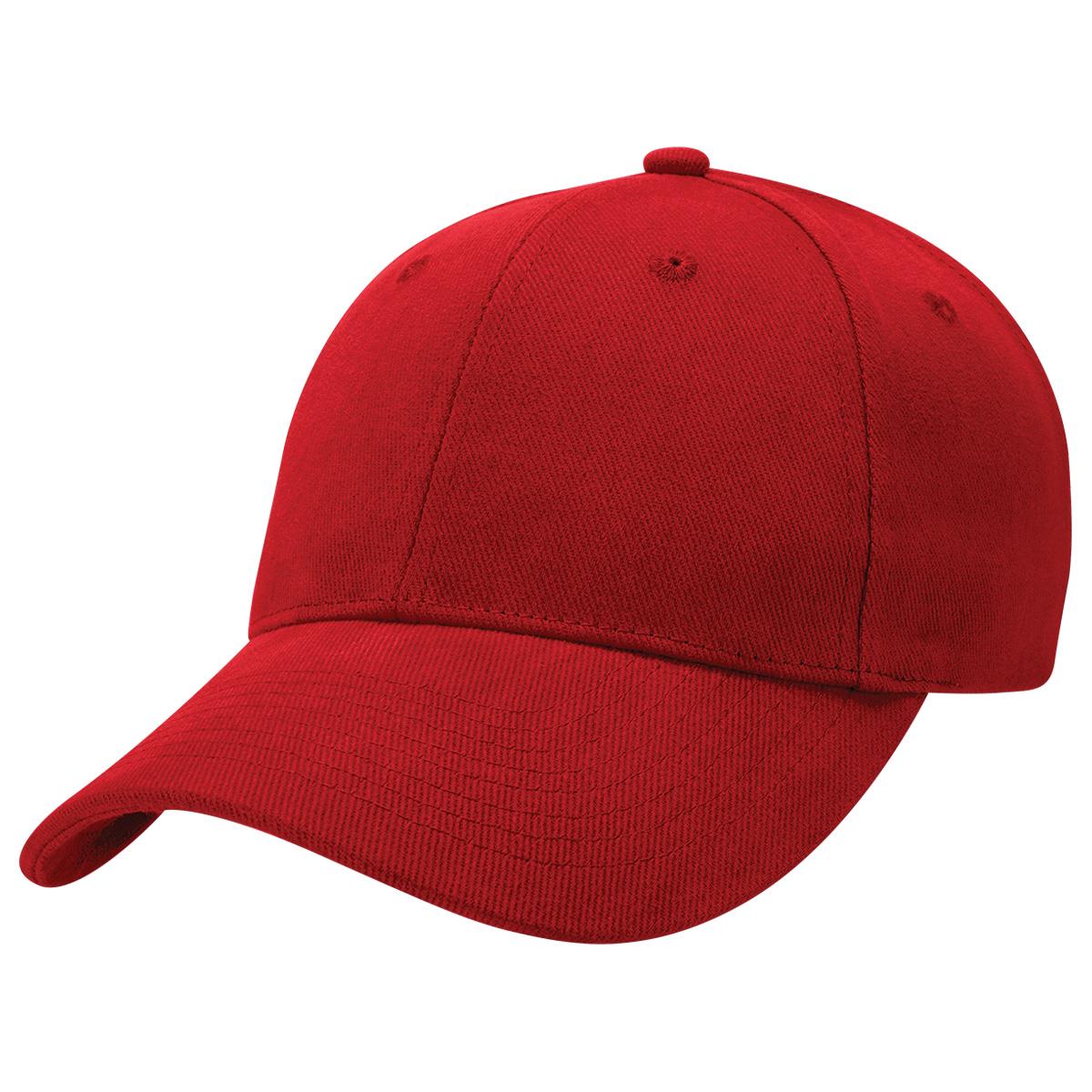 Heavy Brushed Cotton Cap - Red