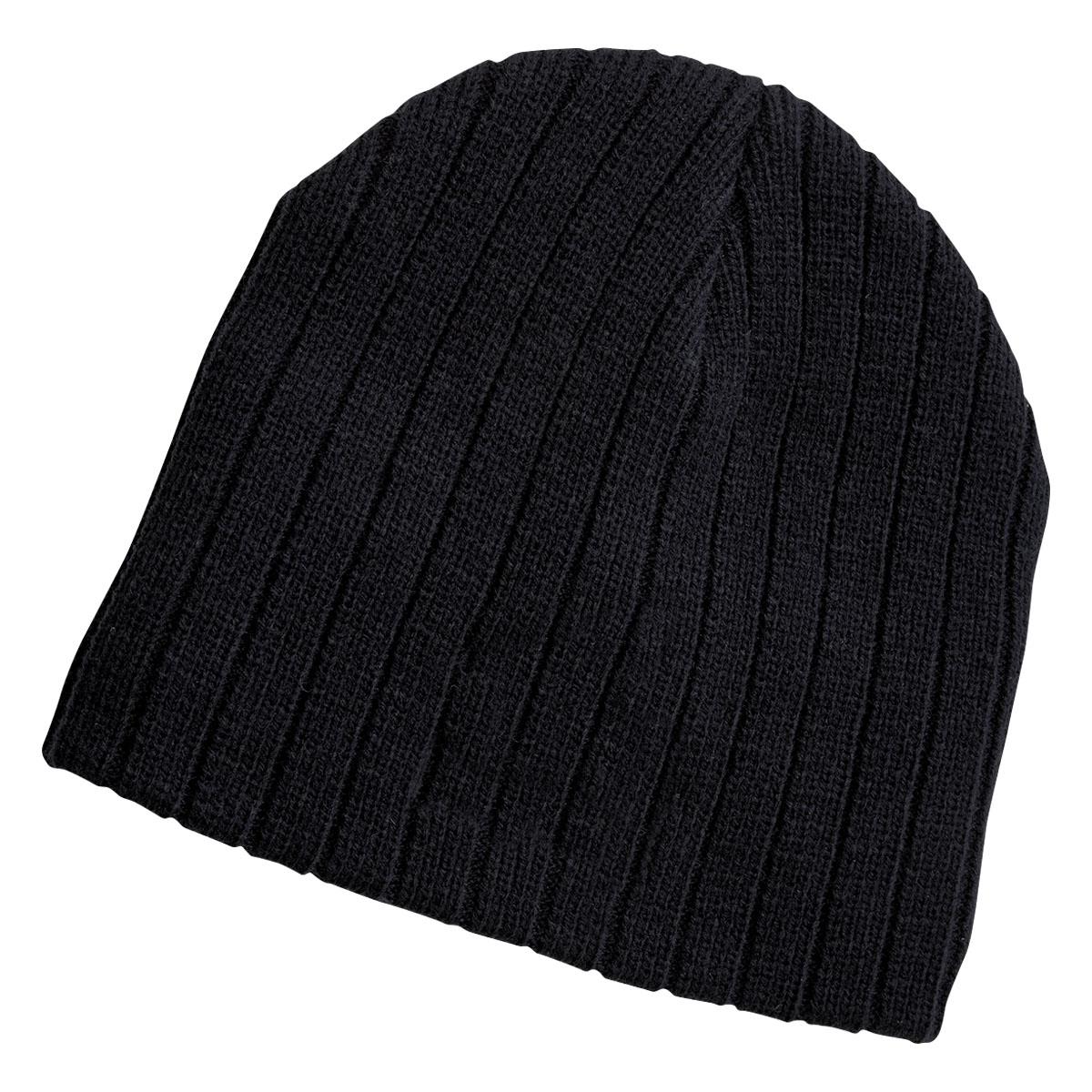 Cable Knit Beanie - Black