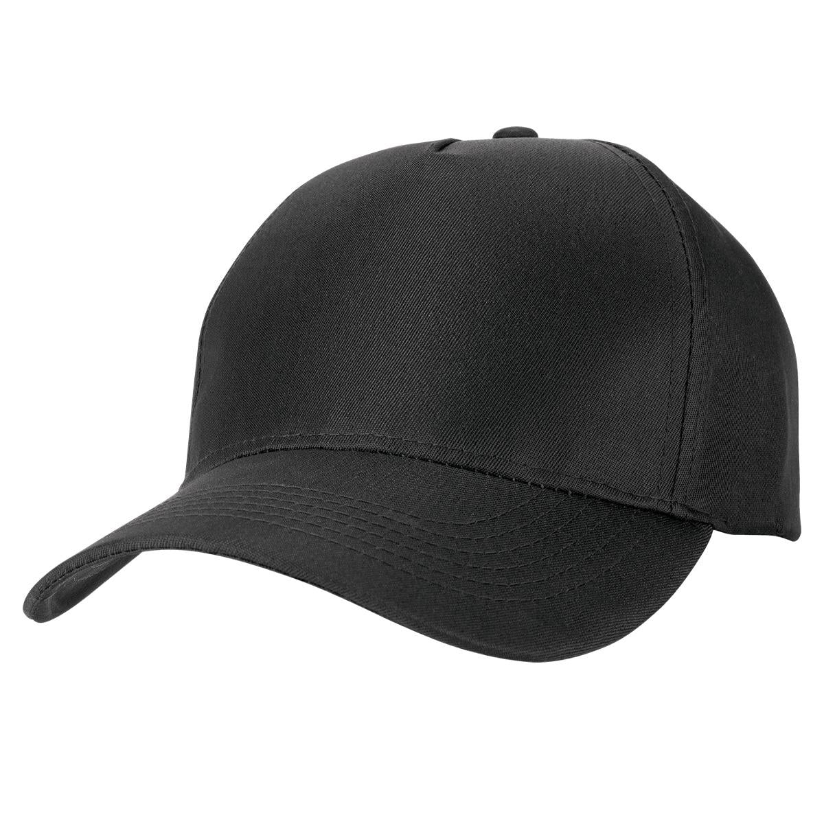 Polycotton Impact Cap - Black - Front