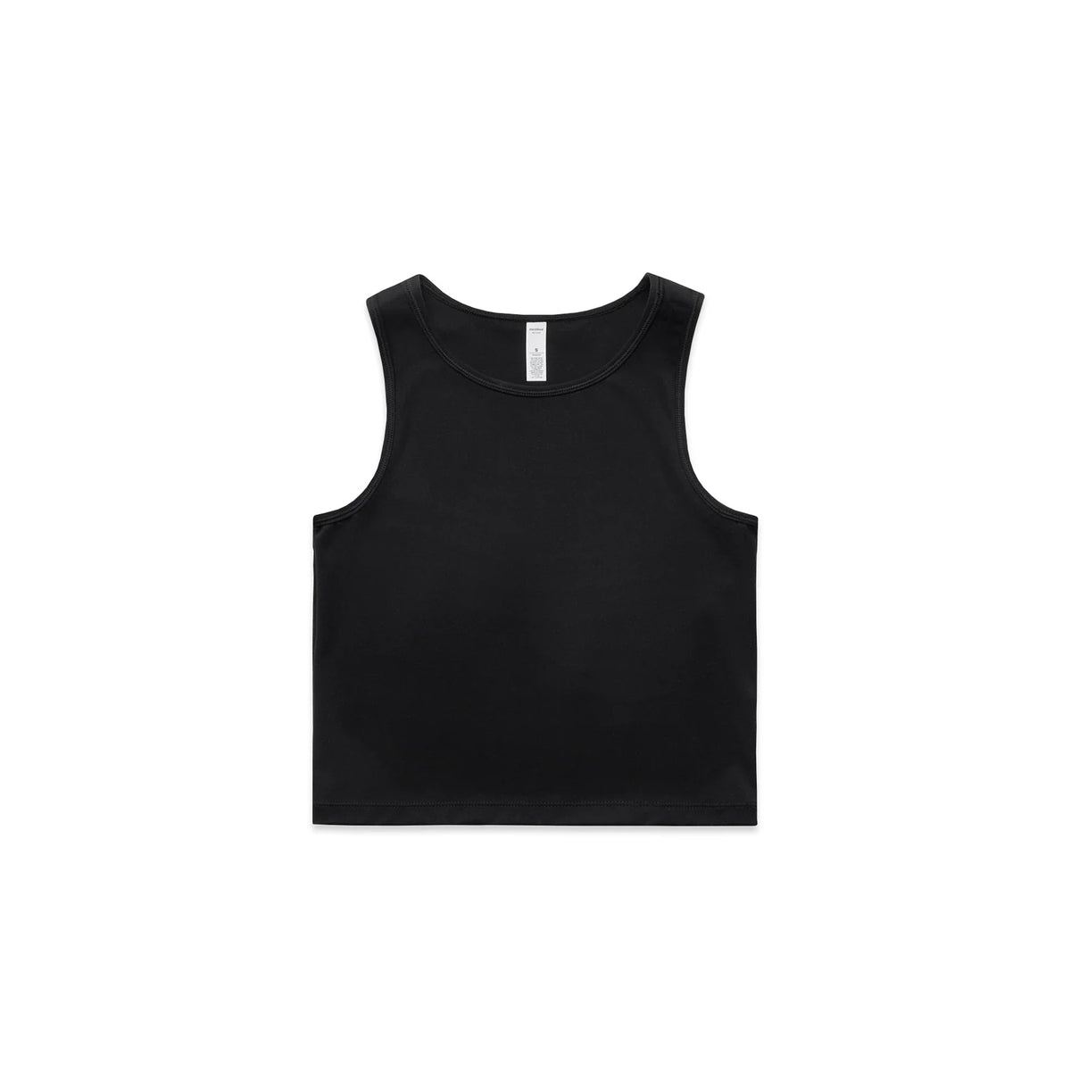 Wo's Active Crop Tank 4642 - Black - Front