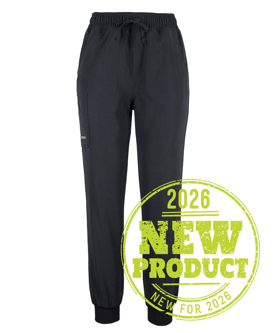 JB's Ladies Nu Scrub Jogger - Black - Front