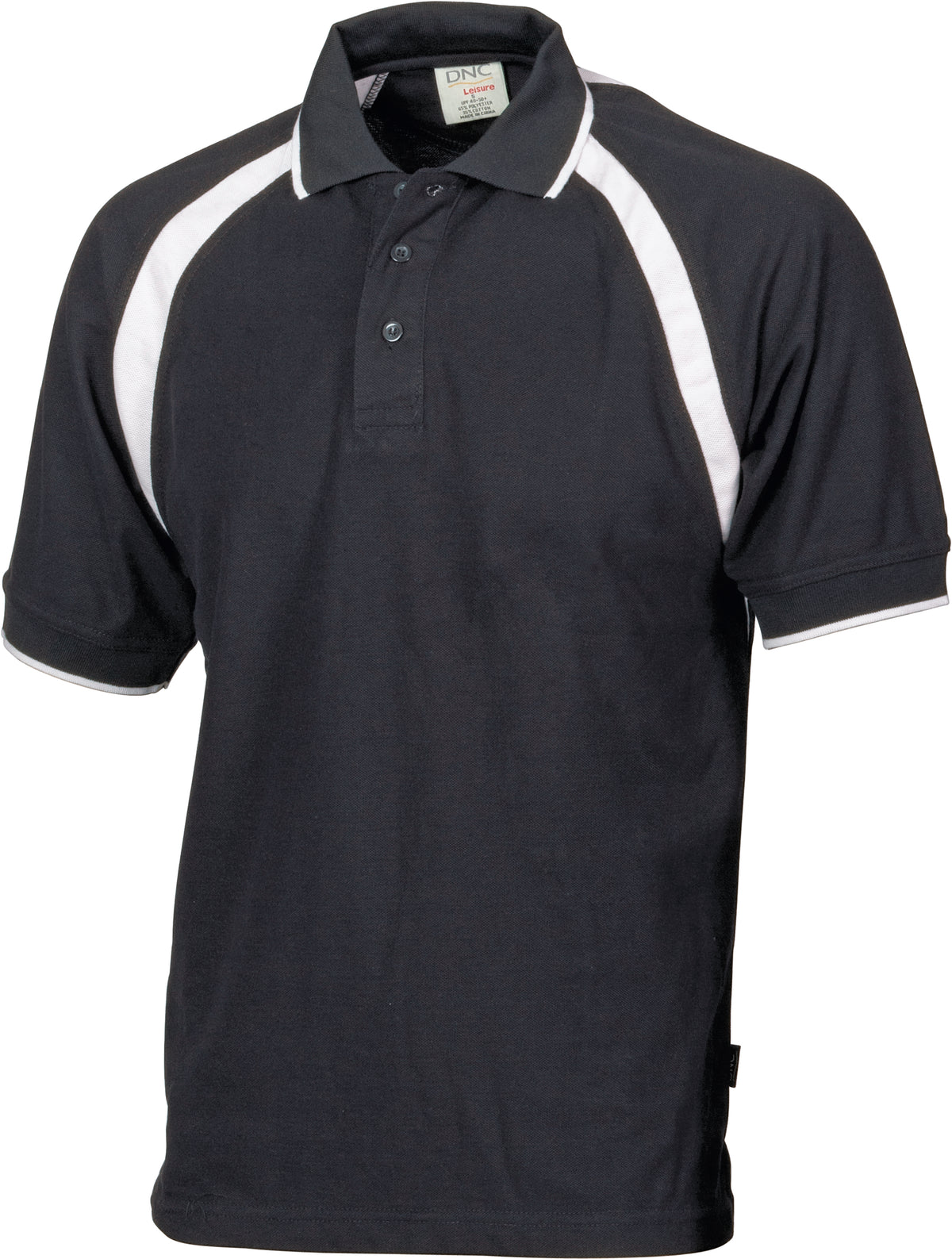 DNC Workwear Mens Poly/Cotton Contrast Raglan Panel Polo 5243