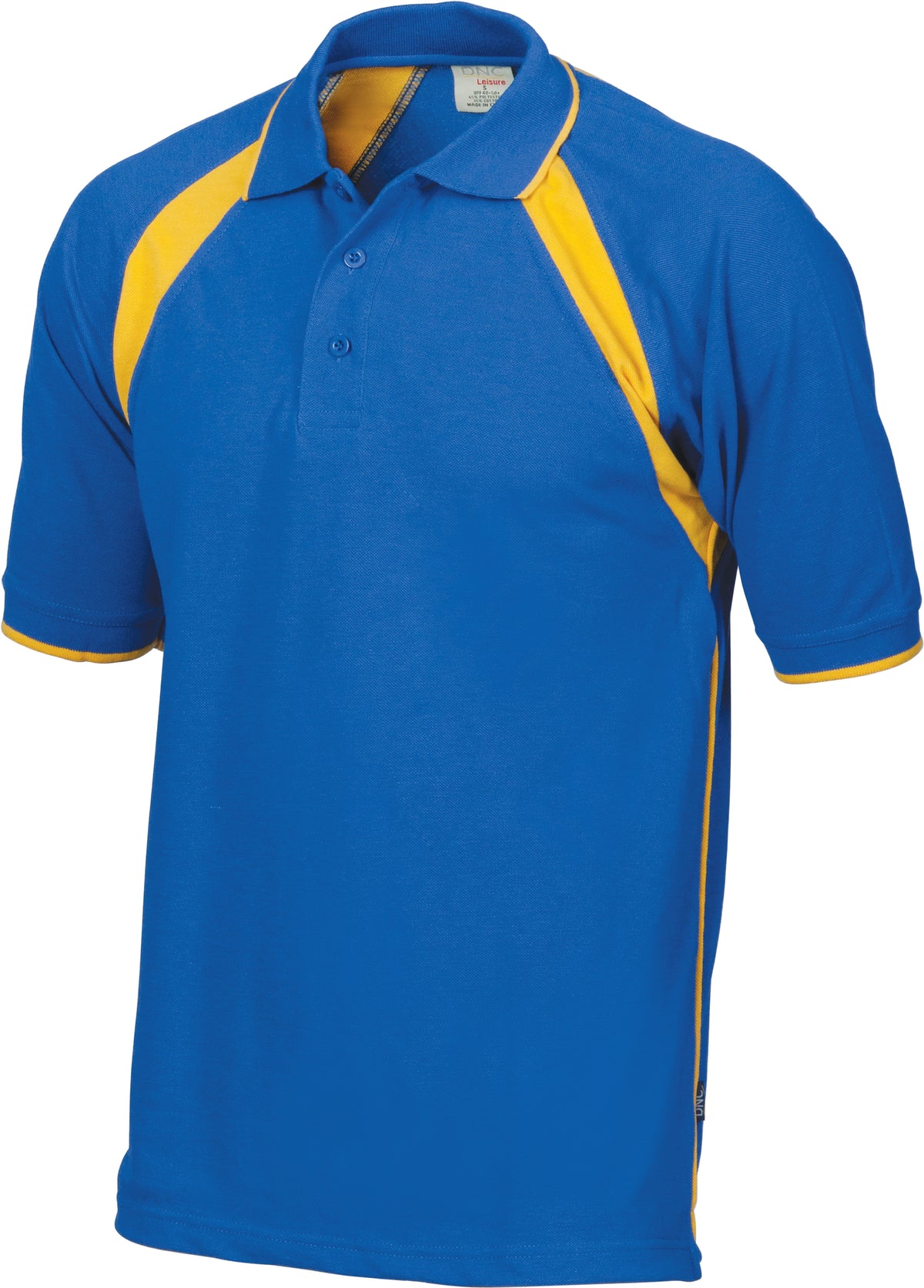 DNC Workwear Mens Poly/Cotton Contrast Raglan Panel Polo 5243