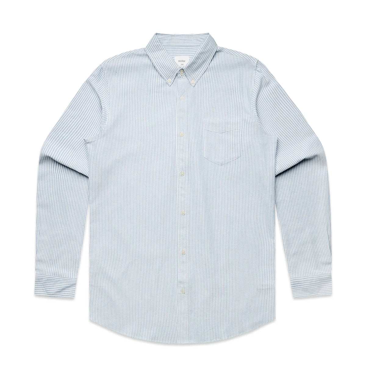 Oxford Stripe Shirt 5403 - White/Blue - Front