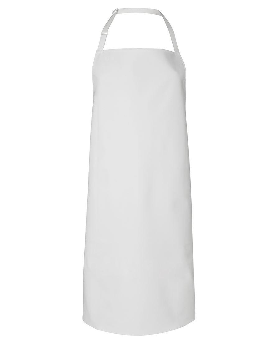 JB's 490gsm Vinyl 60x90 Bib Apron - White - Front