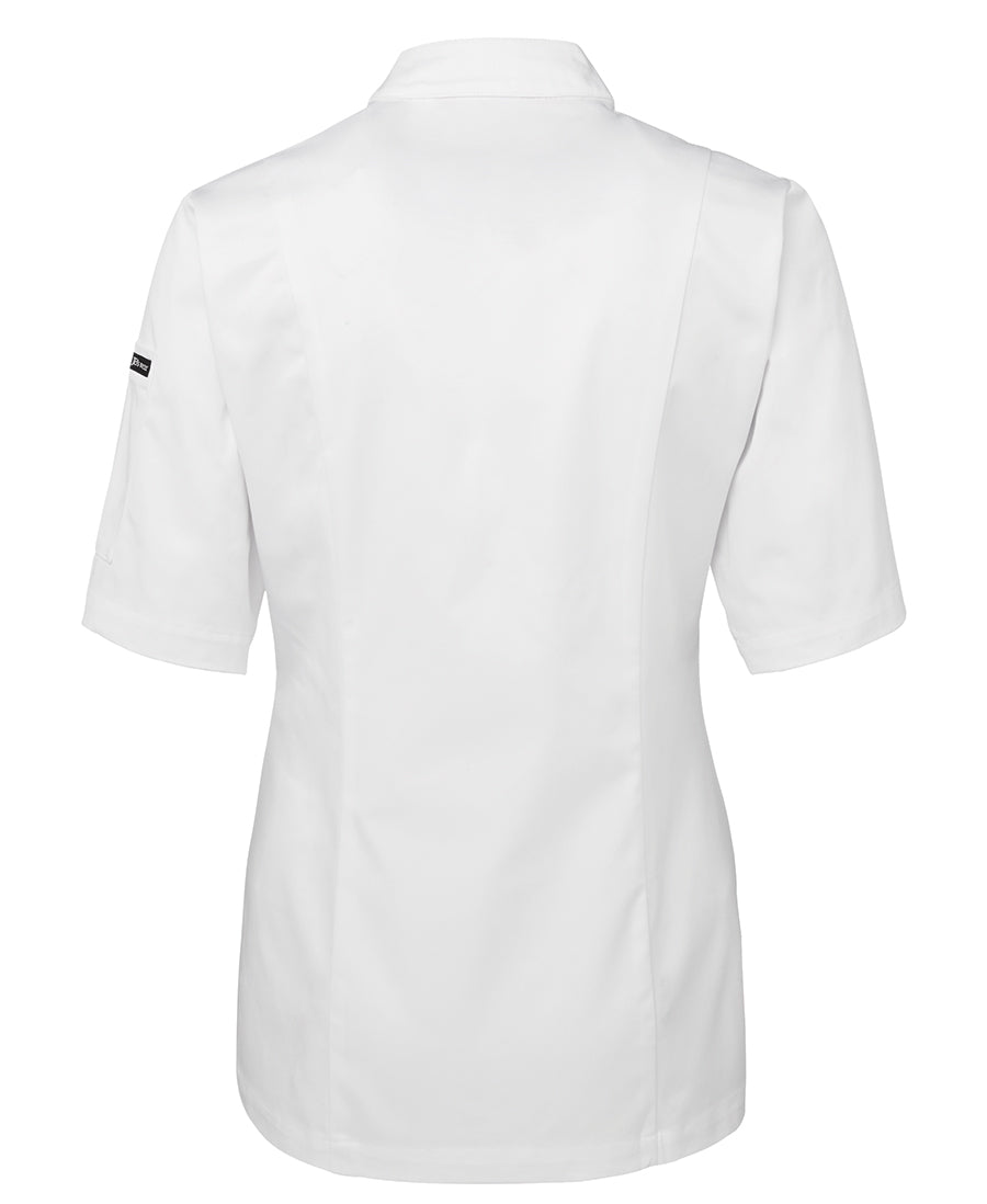 JB's Ladies S/S Chef's Jacket - White - Back