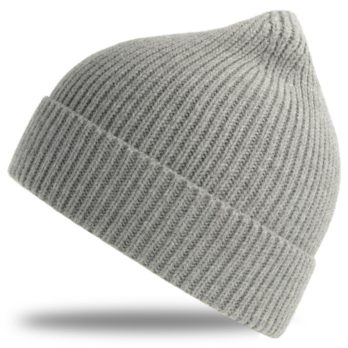 Andy Recycled Beanie - Light Grey Mel - Front
