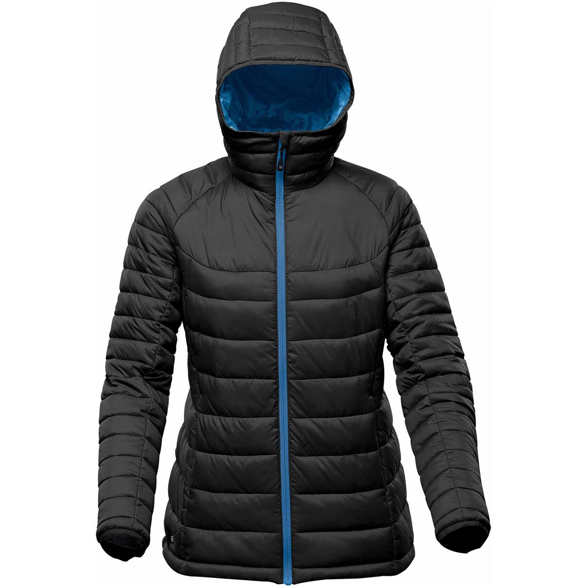 Women's Stavanger Thermal Jacket - Black / Azure Blue - Front