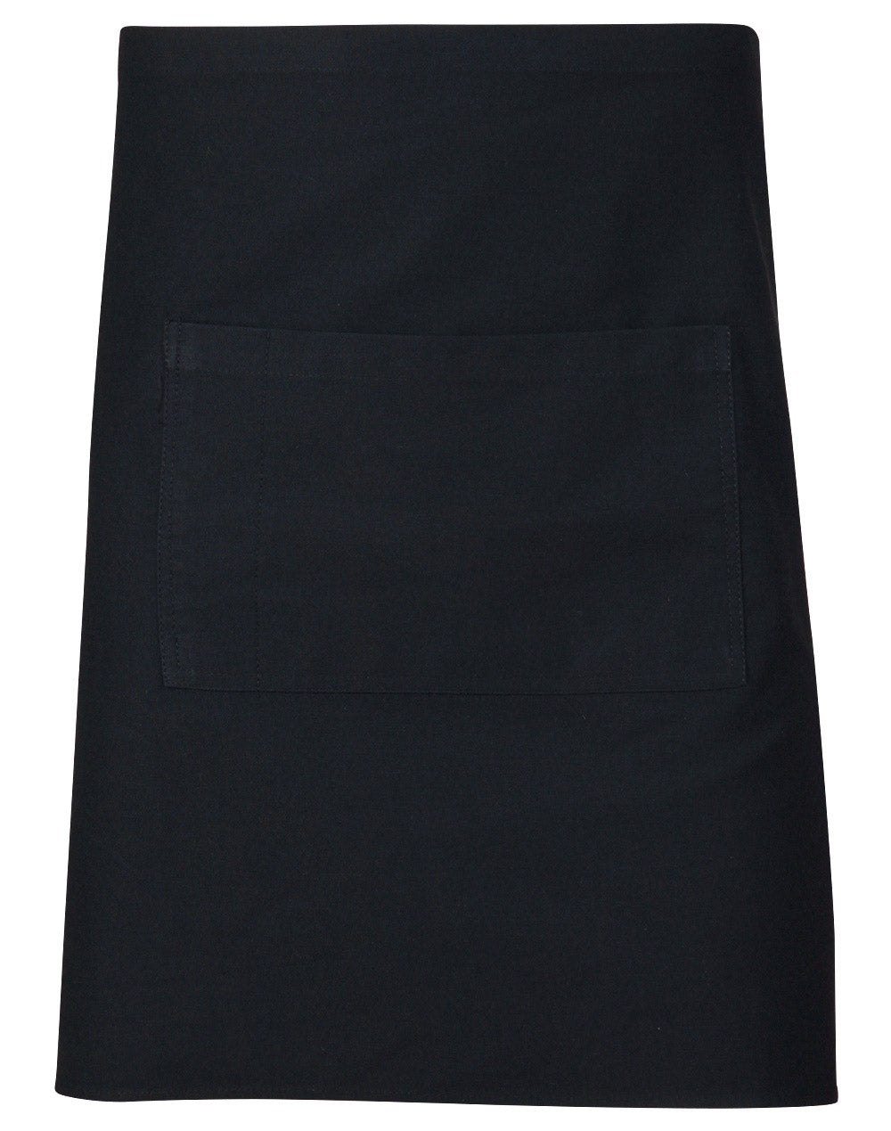 Short waist apron w86xh50cm - AP01 - Black