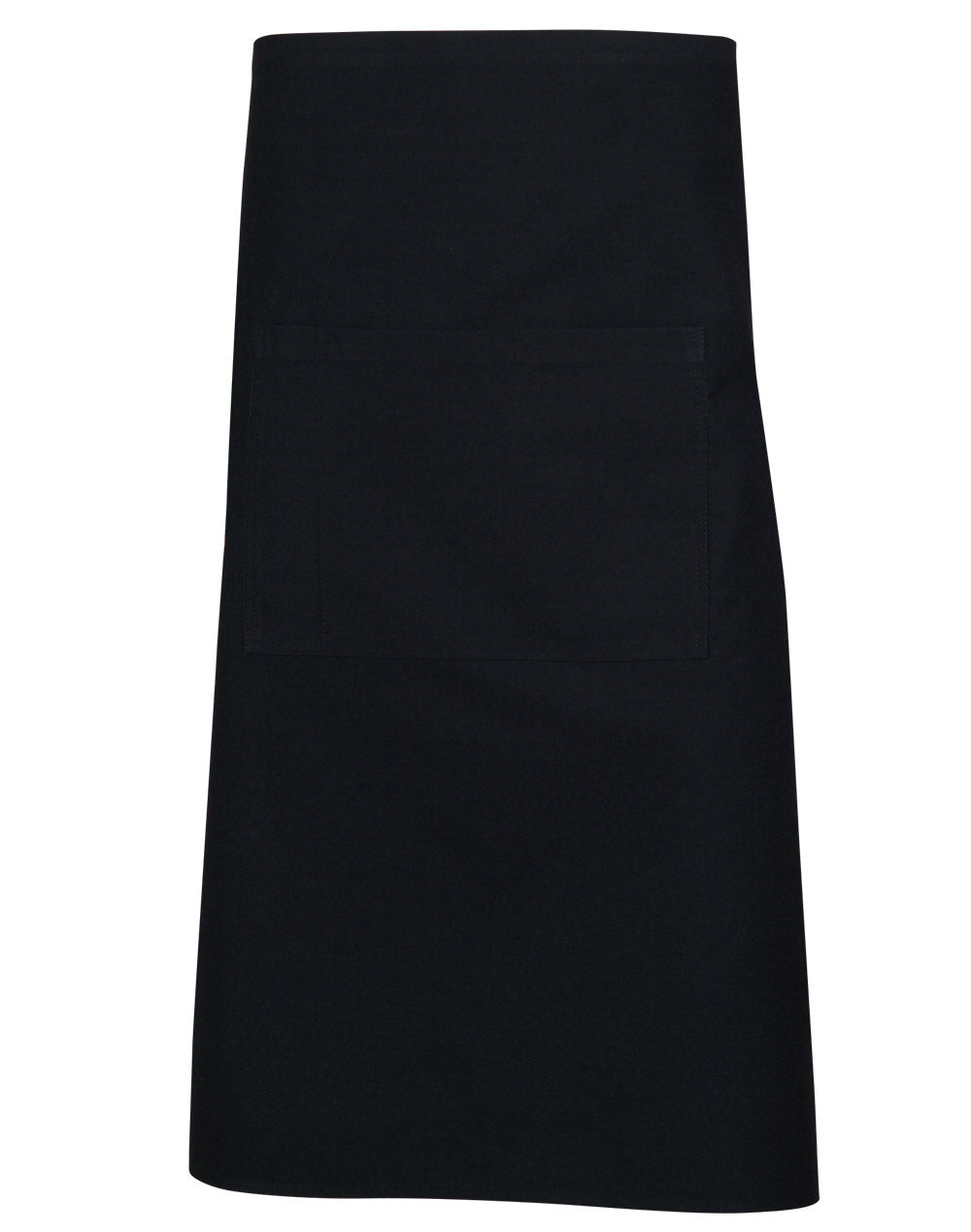 Long waist apron w86xh70cm - AP02 - Black