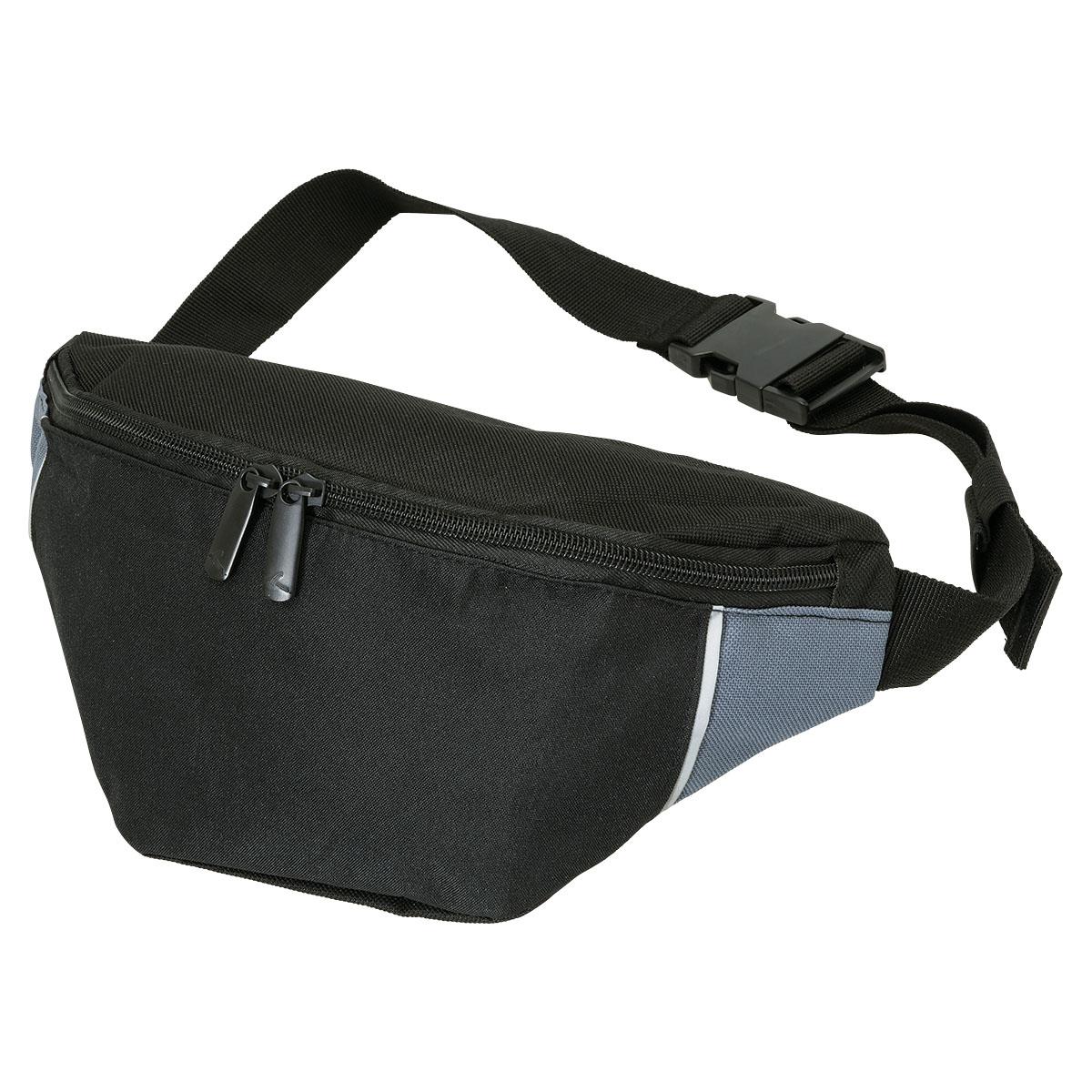 Platform Waist Bag - Black / Charcoal - Front