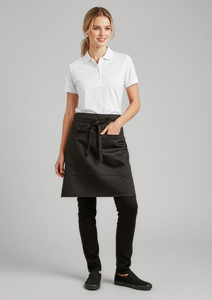 Short Waisted Apron - Black - Model