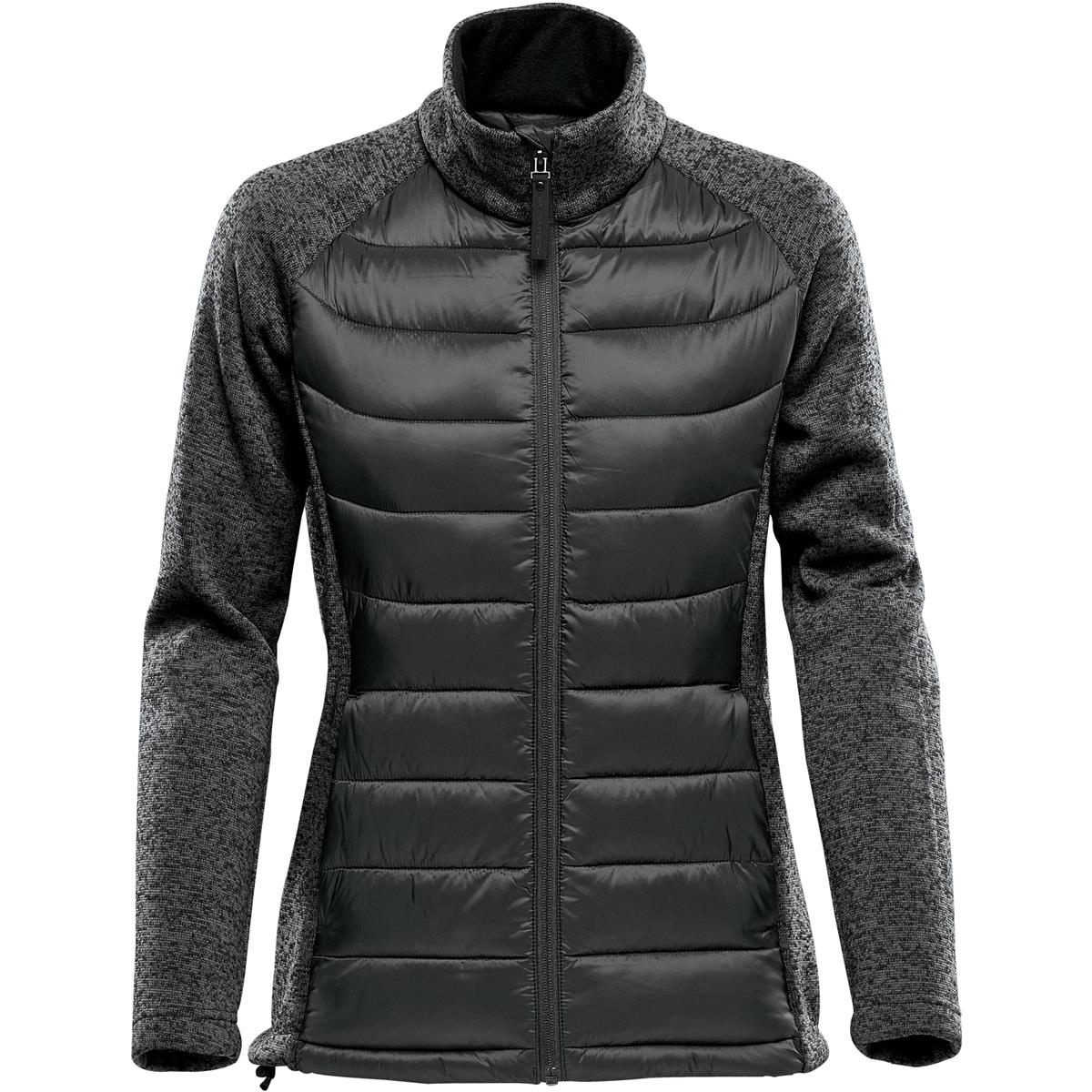 Women's Narvik Hybrid Jacket - Black / Dolphin Heather - Front