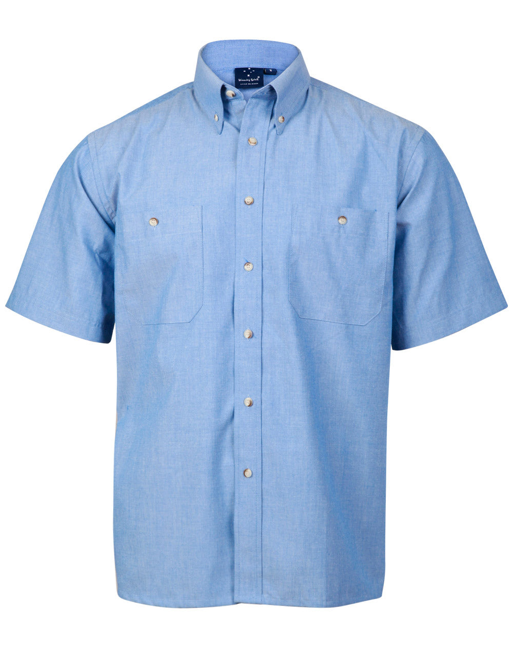 Mens w/f chambray shirt S/S - BS03S - Chambray