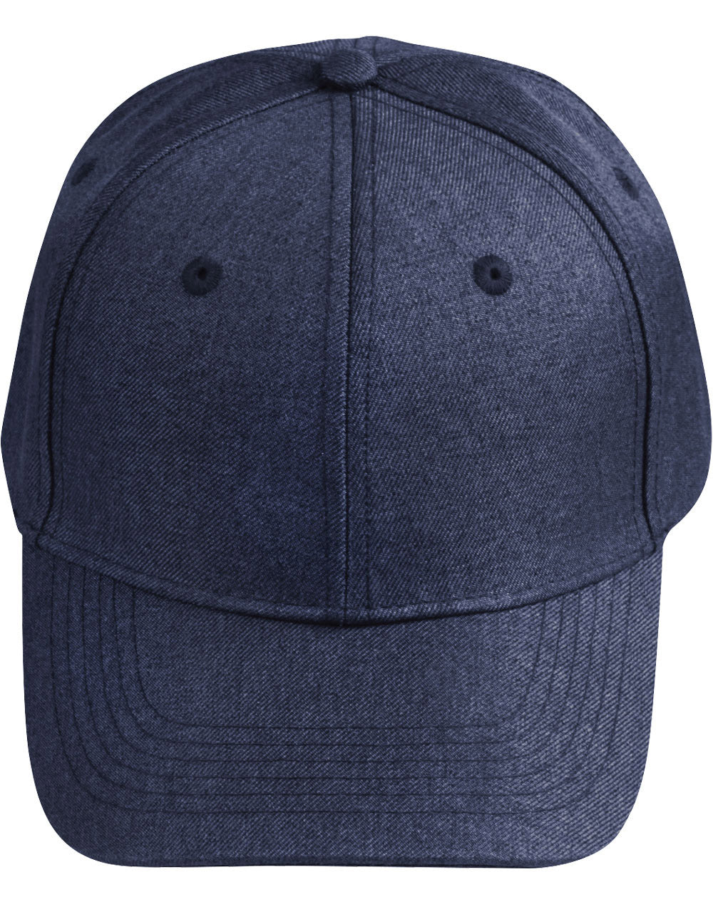 Premium Heather Polyester Baseball Cap - CH33 - Navy