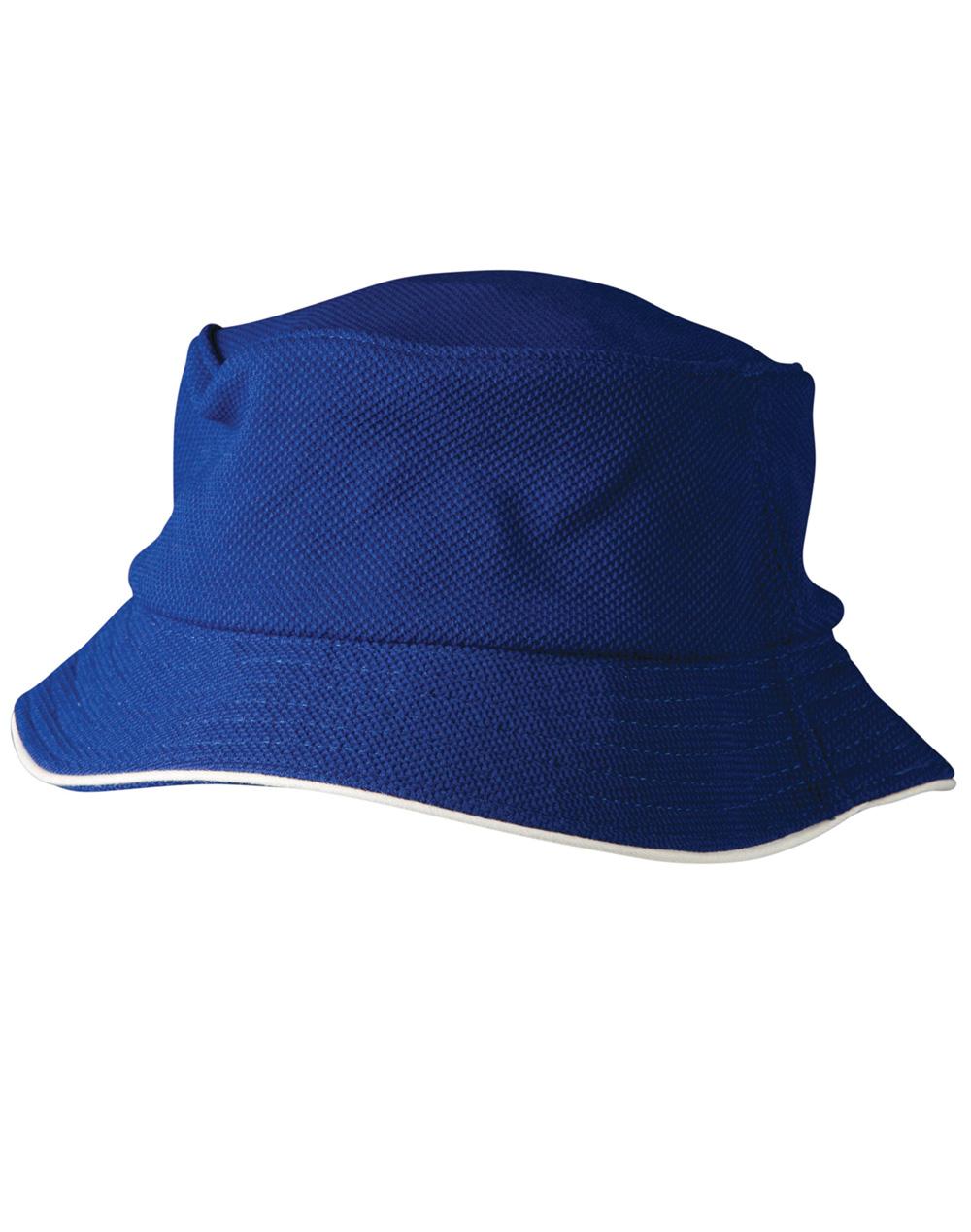 Winning Spirit Pique mesh with sandwich trim bucket hat CH71