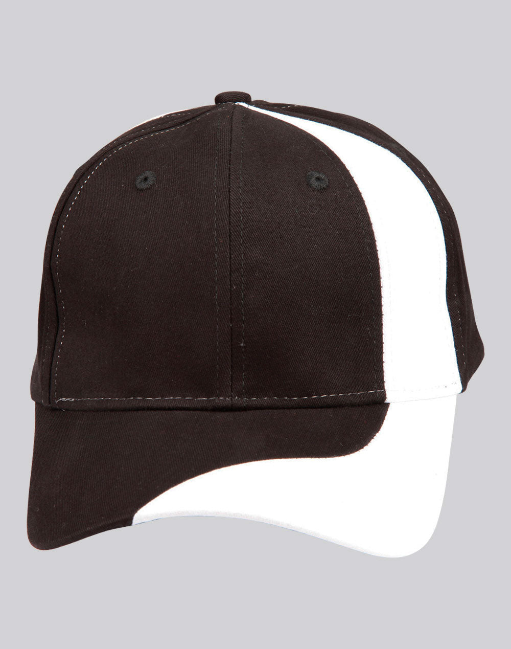 B/C/T baseball cap stripe - CH82 - Black / White