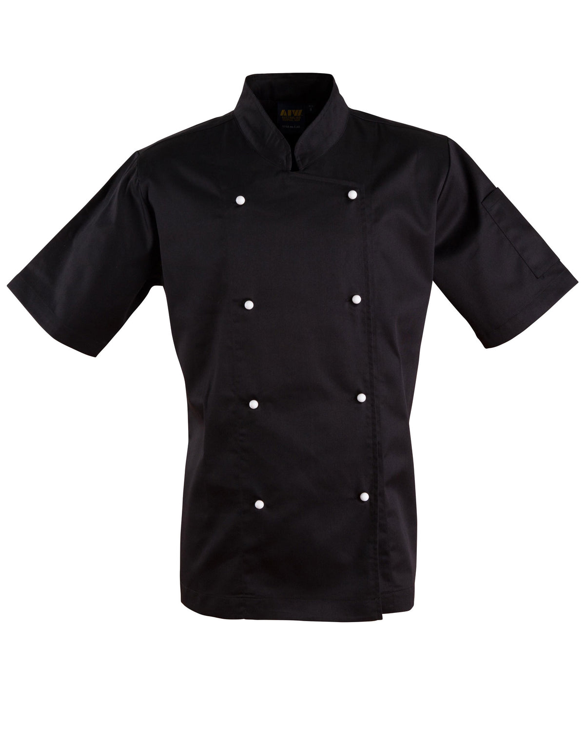 Chef's Jacket Short Sleeve - CJ02 - Black