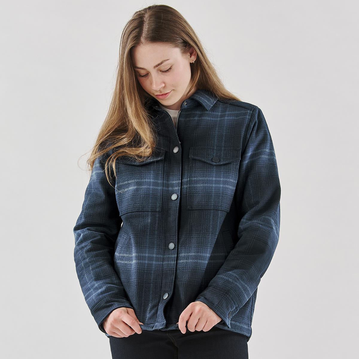 Women's Highland Sherpa Lined Plaid Jacket - view