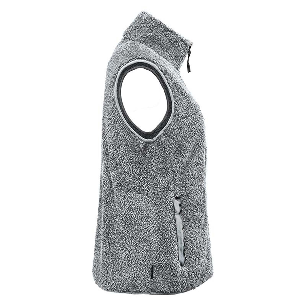 Women's Bergen Sherpa Fleece Vest - Zinc - Back