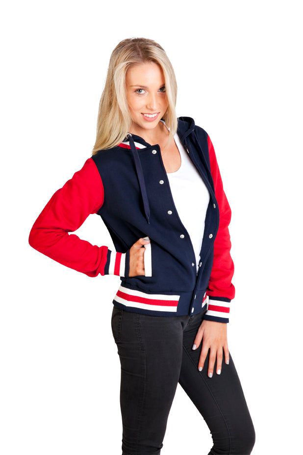 Womens Varsity Jacket & Hood - view