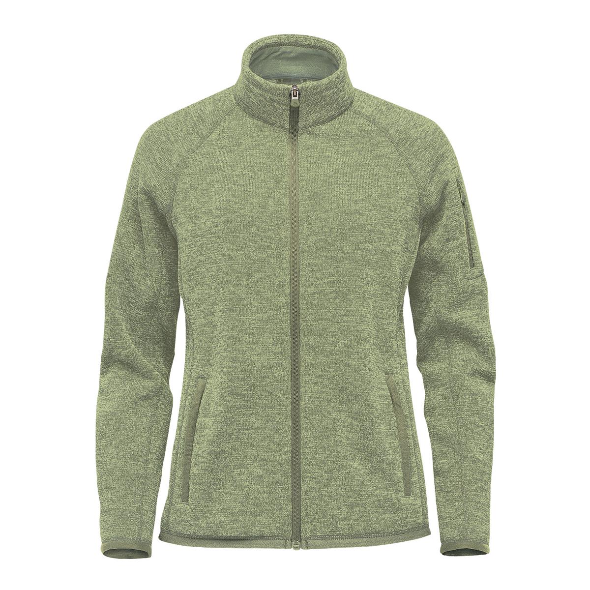 Women's Avalante Full Zip Fleece Jacket - Sage Green Heather - Front