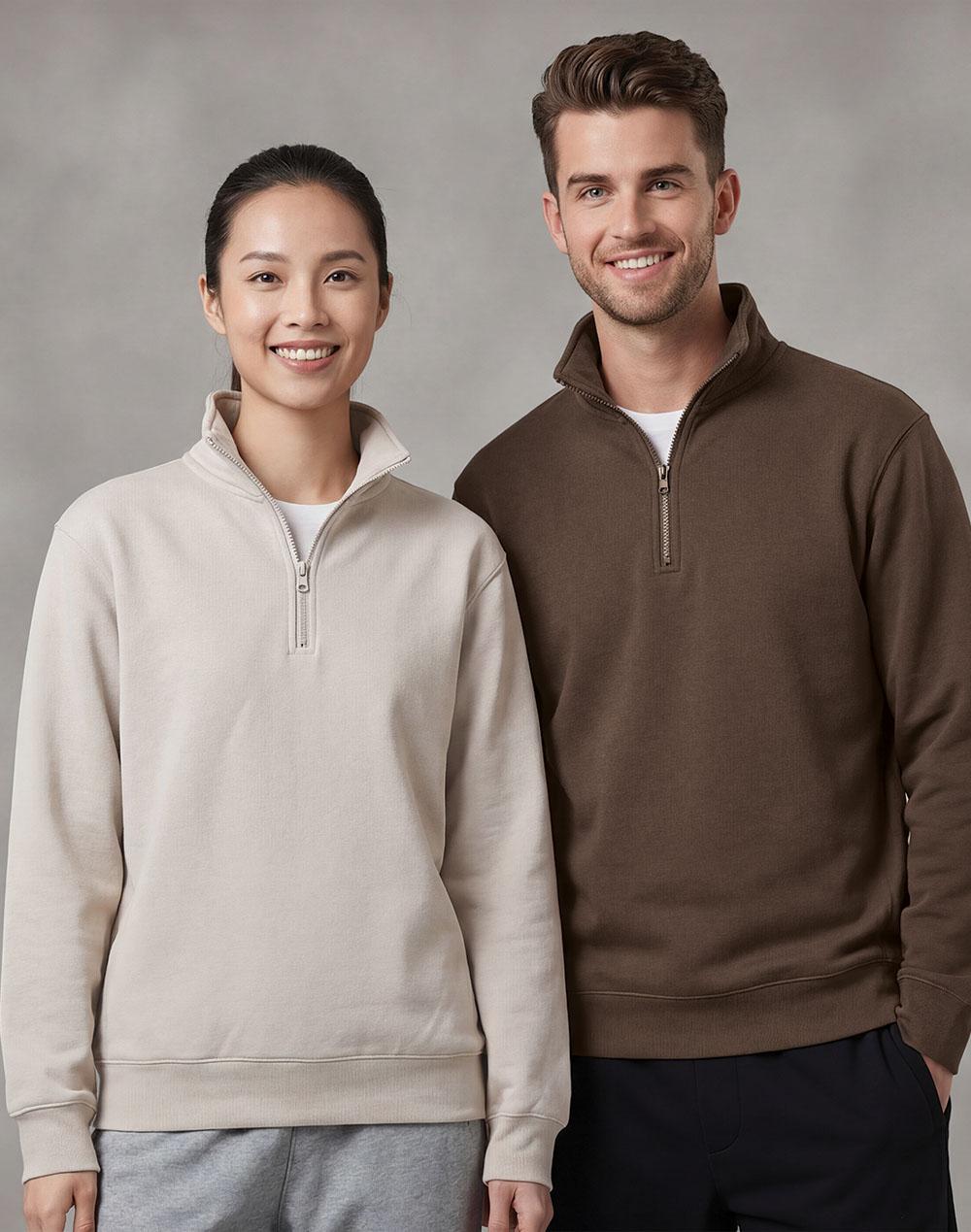Winning Spirit 1/2 Zip Collar Fleecy Sweat FL02