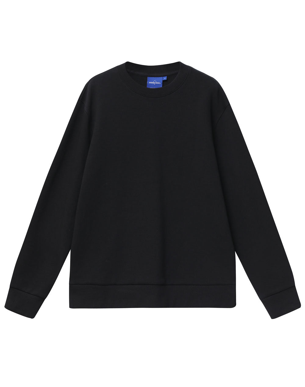 Unisex Airlayered CVC Crew Neck Sweater - FL05 - Black