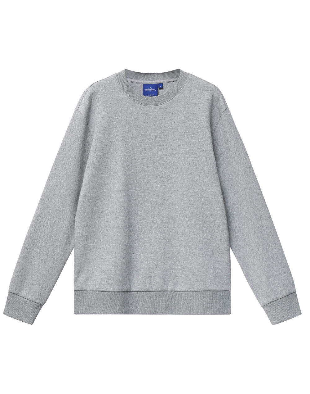Unisex Airlayered CVC Crew Neck Sweater - FL05 - Grey