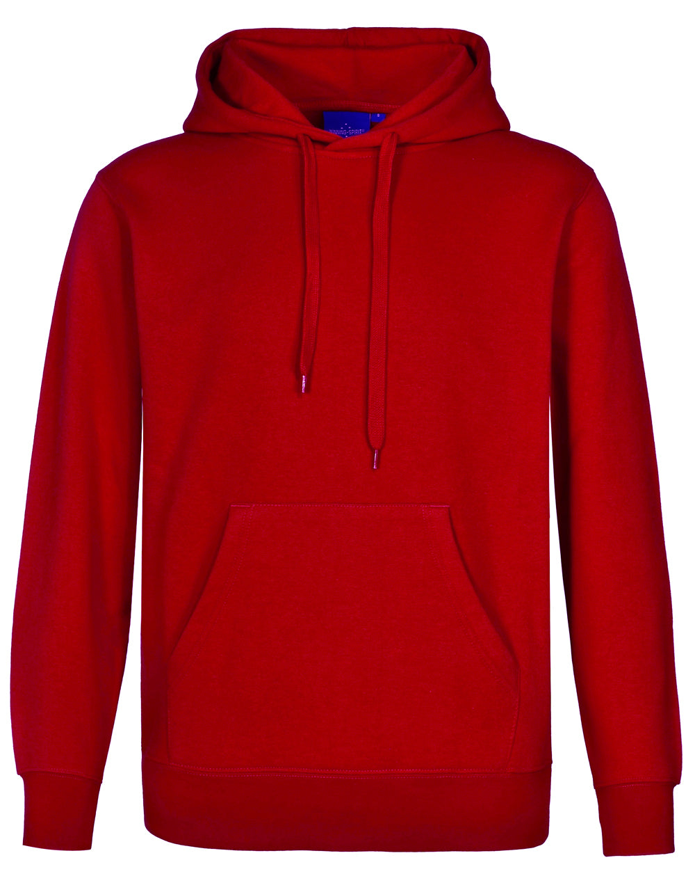 Adult's Close Front Contrast Fleecy Hoodie - FL09 - Red