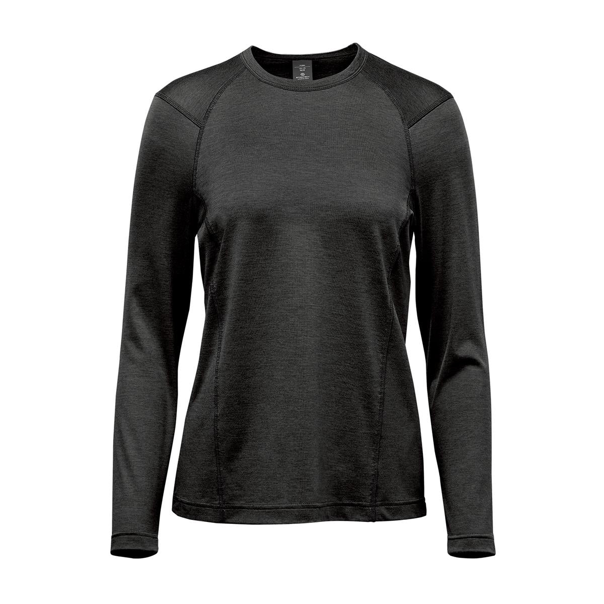 Women's Milano L/S Crew Neck - Charcoal Heather - Front